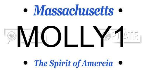 MOLLY1 Massachusetts License Plate