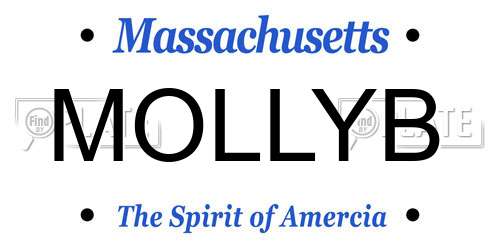 MOLLYB Massachusetts License Plate