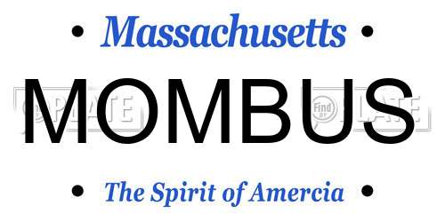 MOMBUS Massachusetts License Plate