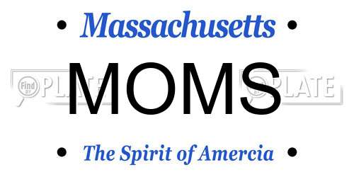 MOMS Massachusetts License Plate