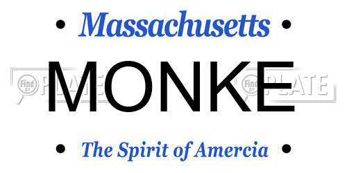 MONKE Massachusetts License Plate