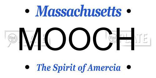 MOOCH Massachusetts License Plate