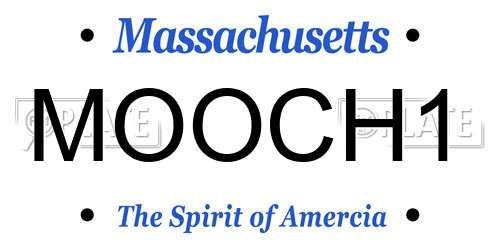 MOOCH1 Massachusetts License Plate