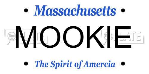 MOOKIE Massachusetts License Plate