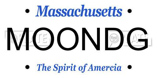 MOONDG Massachusetts License Plate