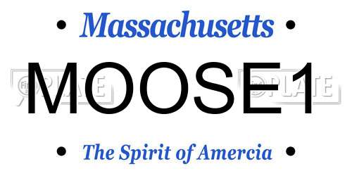 MOOSE1 Massachusetts License Plate
