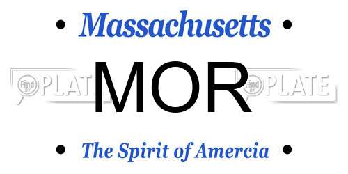 MOR Massachusetts License Plate
