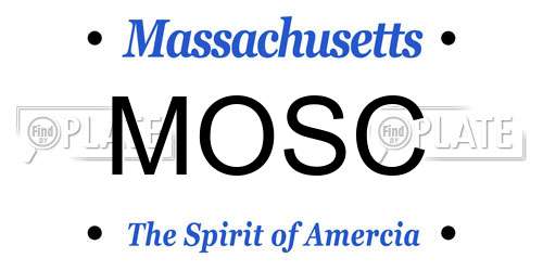 MOSC Massachusetts License Plate