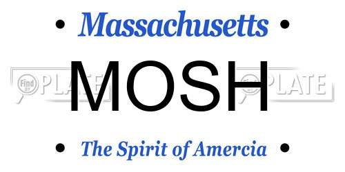 MOSH Massachusetts License Plate