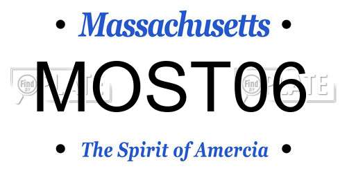 MOST06 Massachusetts License Plate