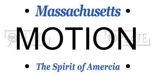 MOTION Massachusetts License Plate