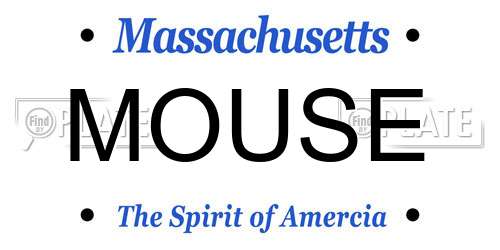 MOUSE Massachusetts License Plate