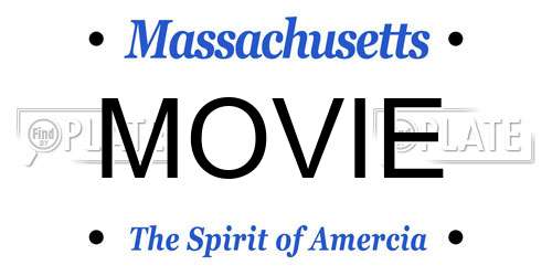 MOVIE Massachusetts License Plate