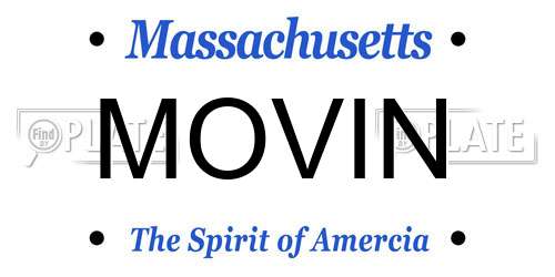 MOVIN Massachusetts License Plate