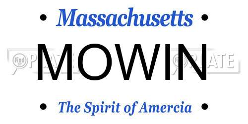 MOWIN Massachusetts License Plate