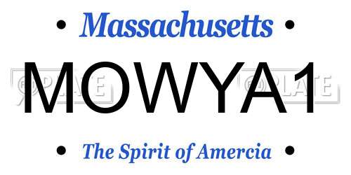 MOWYA1 Massachusetts License Plate