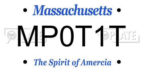 MP0T1T Massachusetts License Plate