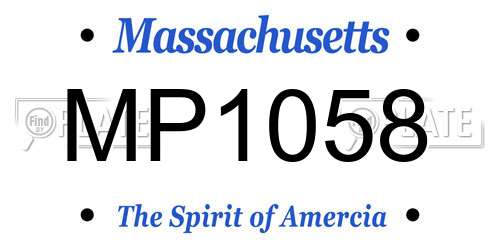 MP1058 Massachusetts License Plate