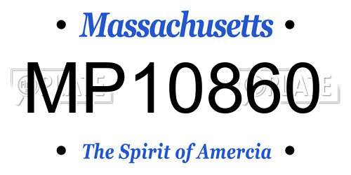 MP10860 Massachusetts License Plate