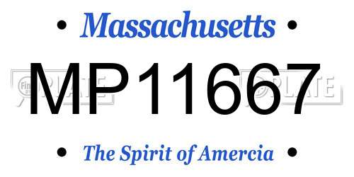 MP11667 Massachusetts License Plate