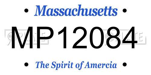 MP12084 Massachusetts License Plate