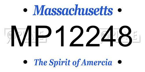 MP12248 Massachusetts License Plate