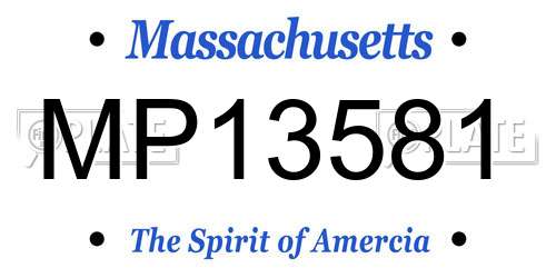 MP13581 Massachusetts License Plate