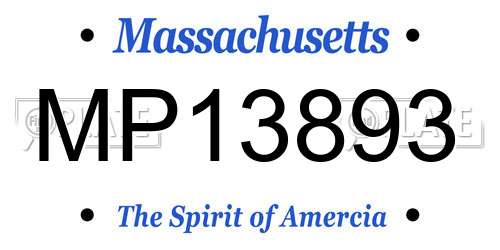 MP13893 Massachusetts License Plate