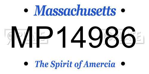 MP14986 Massachusetts License Plate