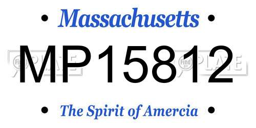 MP15812 Massachusetts License Plate