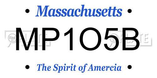 MP1O5B Massachusetts License Plate