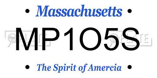 MP1O5S Massachusetts License Plate