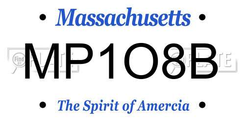 MP1O8B Massachusetts License Plate