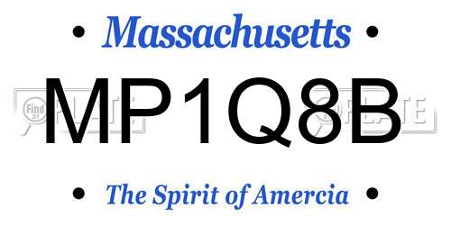 MP1Q8B Massachusetts License Plate