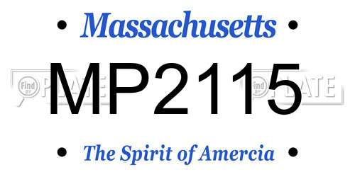 MP2115 Massachusetts License Plate
