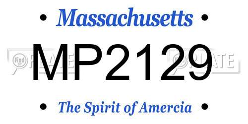 MP2129 Massachusetts License Plate