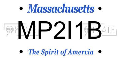 MP2I1B Massachusetts License Plate
