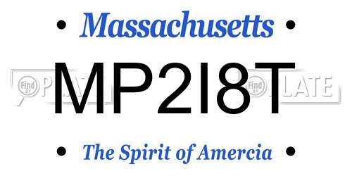 MP2I8T Massachusetts License Plate