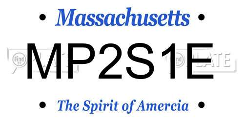MP2S1E Massachusetts License Plate