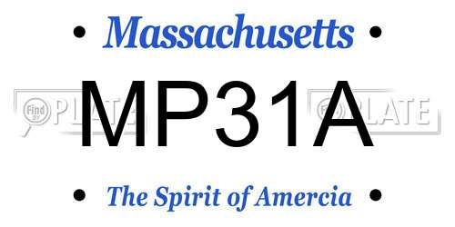 MP31A Massachusetts License Plate