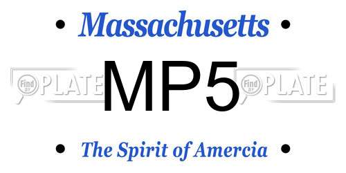 MP5 Massachusetts License Plate