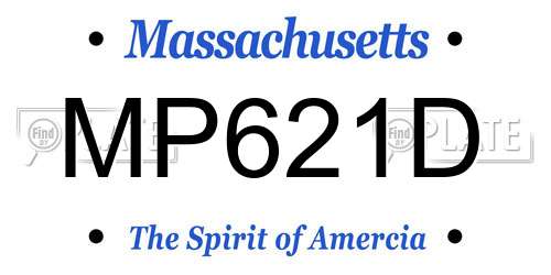 MP621D Massachusetts License Plate