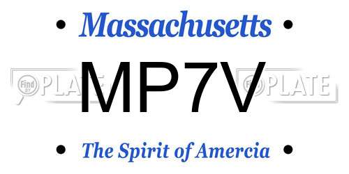 MP7V Massachusetts License Plate