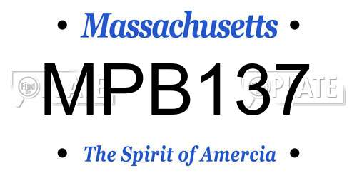 MPB137 Massachusetts License Plate