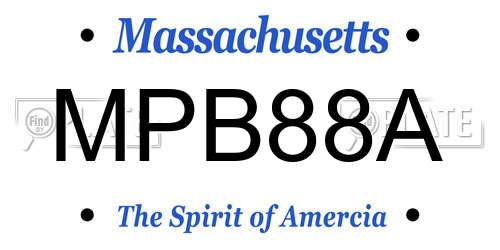 MPB88A Massachusetts License Plate