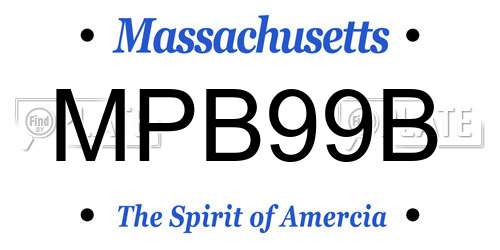 MPB99B Massachusetts License Plate
