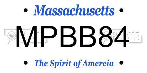 MPBB84 Massachusetts License Plate
