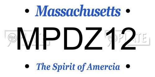 MPDZ12 Massachusetts License Plate