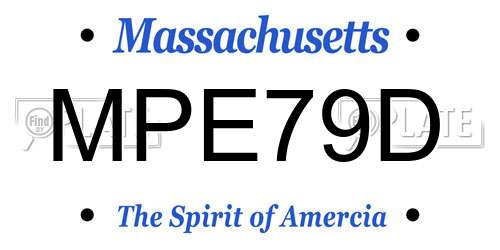 MPE79D Massachusetts License Plate