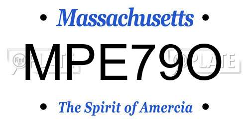 MPE79O Massachusetts License Plate